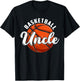 Funny Basketball Uncle Vintage Retro Basketball Fathers Day T-Shirt - T-Shirt | Black