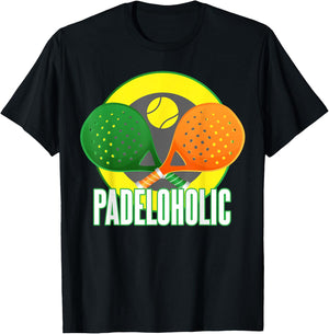 Padel Shirt Funny Padeloholic Padeleur Sport Padel Player T-Shirt - T-Shirt | Black