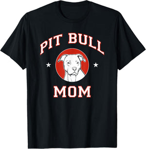 Pit Bull Mom Dog Mother T-Shirt - T-Shirt | Black