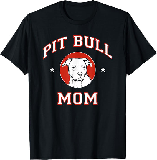 Pit Bull Mom Dog Mother T-Shirt - T-Shirt | Black
