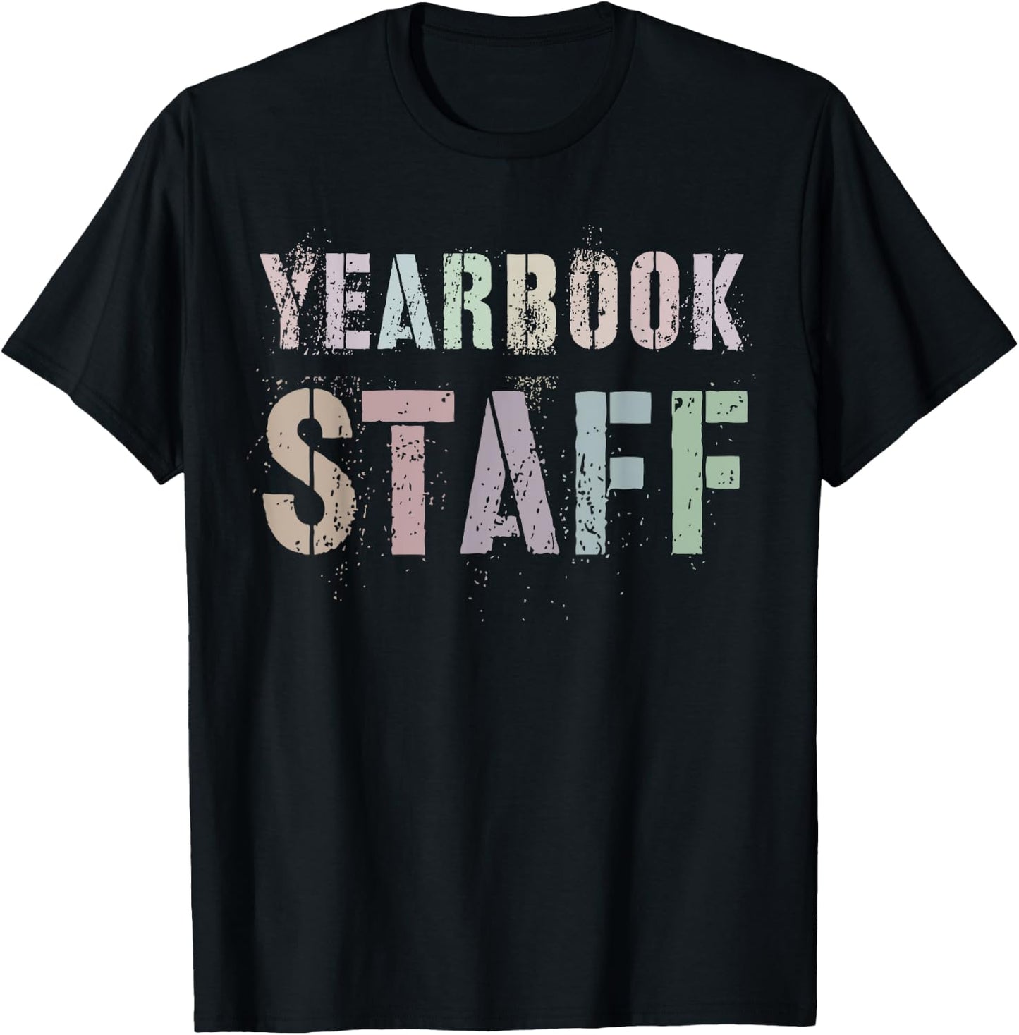 Vintage YEARBOOK STAFF Literary Club School Publication Edit T-Shirt - T-Shirt | Black