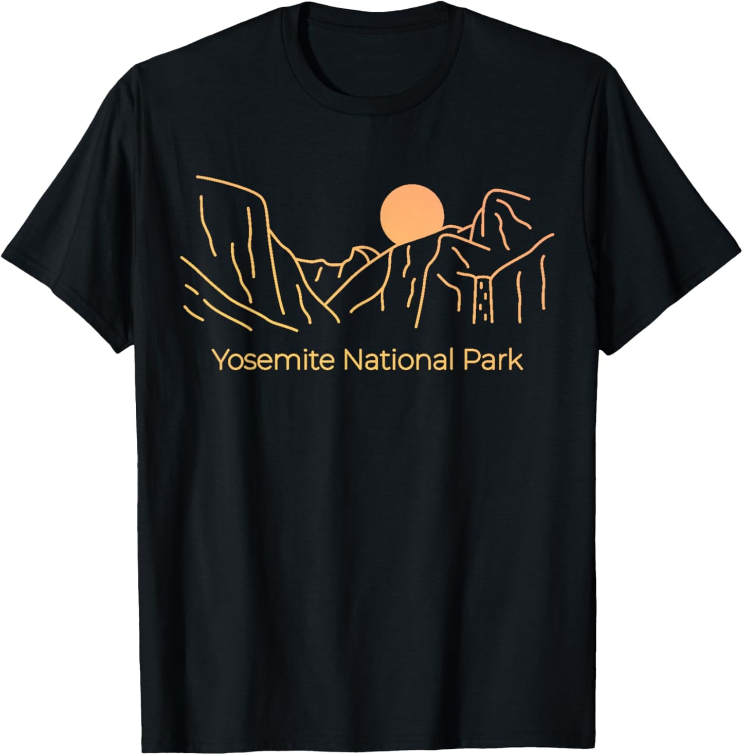 Yosemite National Park - Skyline Throwback Design - Classic T-Shirt - T-Shirt | Black