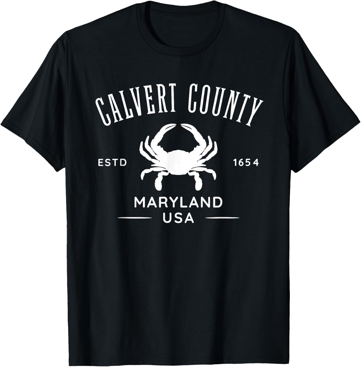 Calvert County Maryland USA Crab Design T-Shirt - T-Shirt | Black