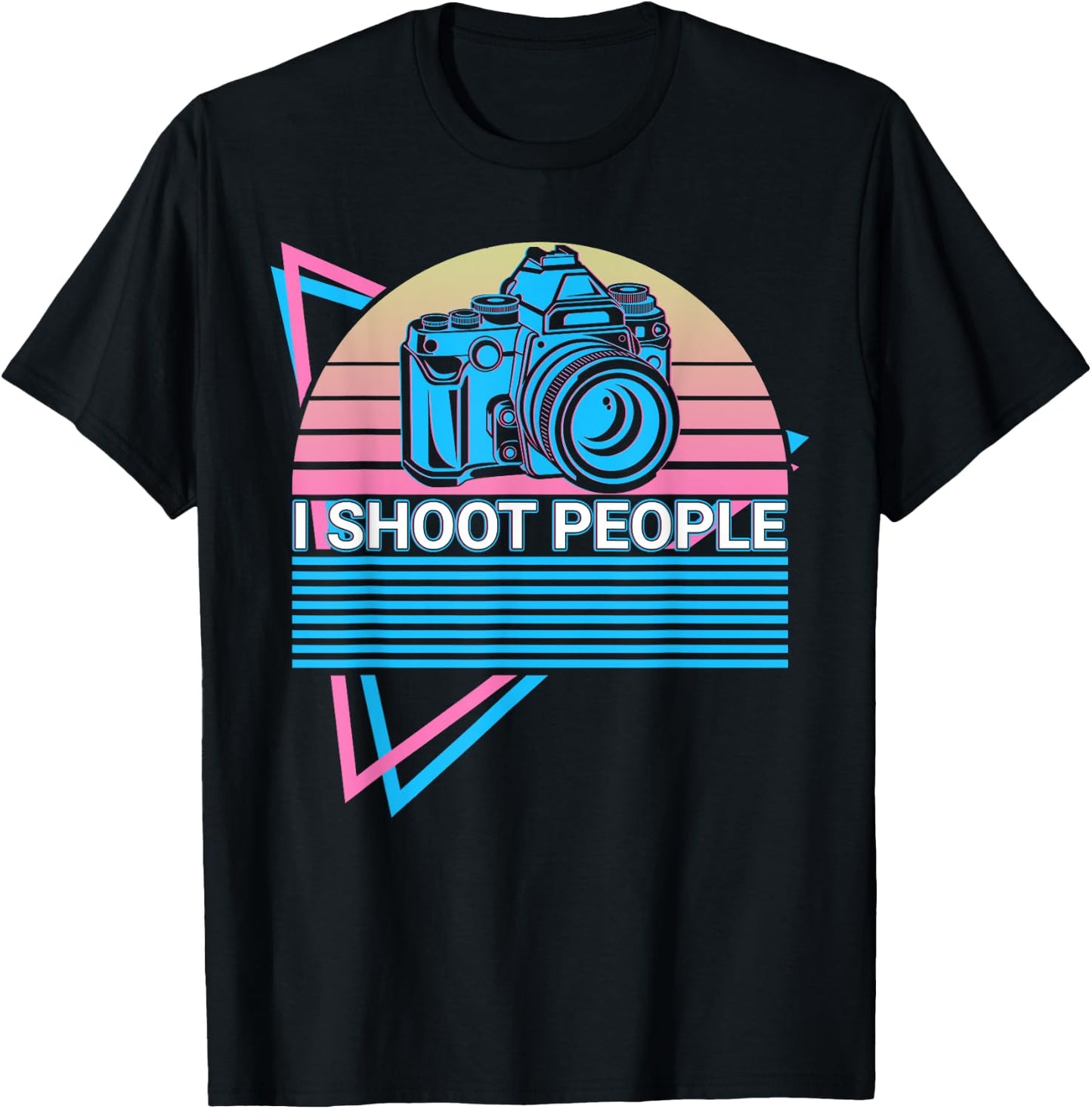Camera Photography Photographer Retro I Shoot People T-Shirt - T-Shirt | Black