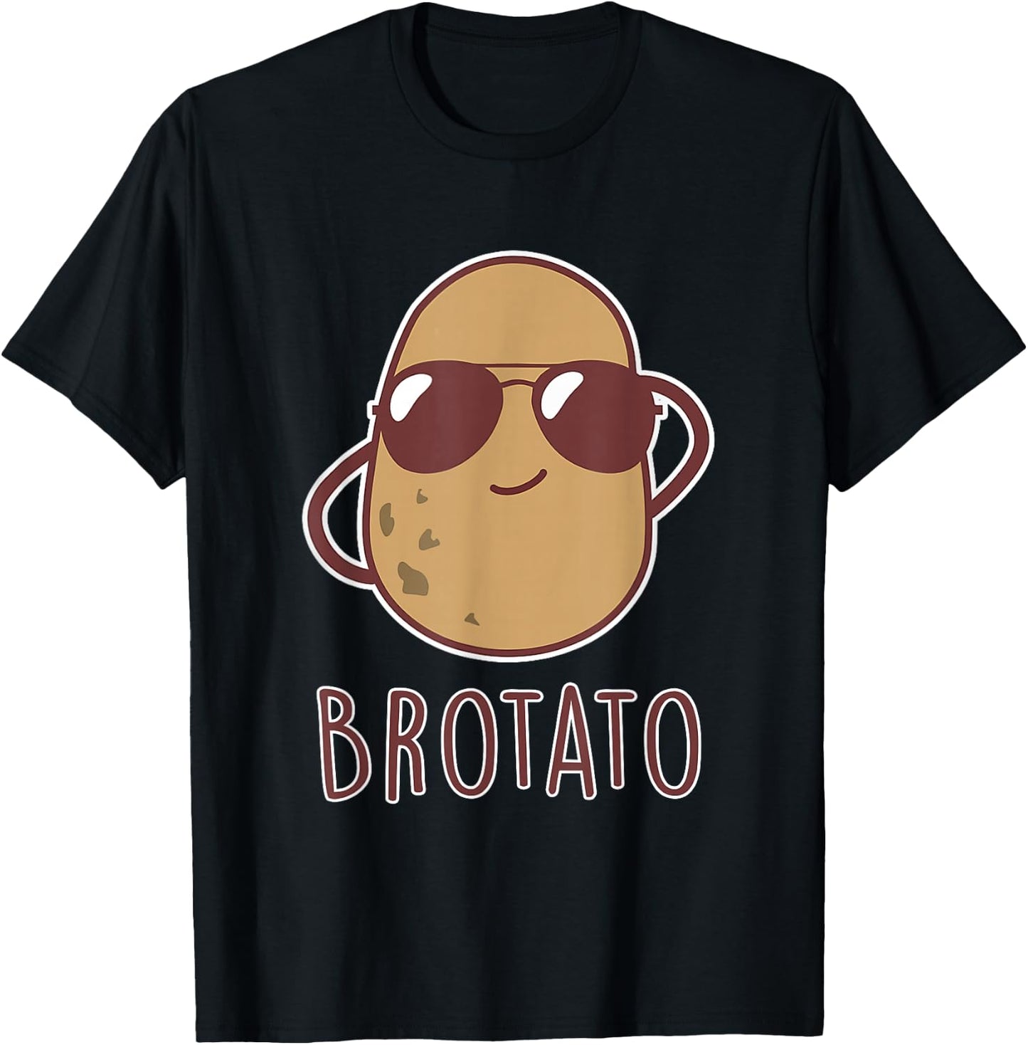 Brotato - Brother and Potato Friendship Funny Potato Day T-Shirt - T-Shirt | Black