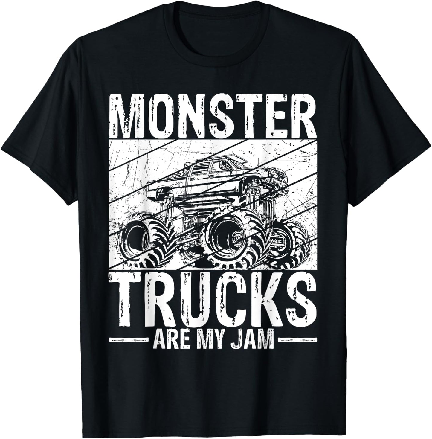 Monster Trucks Are My Jam Gift Cars Monster Trucks T-Shirt - T-Shirt | Black