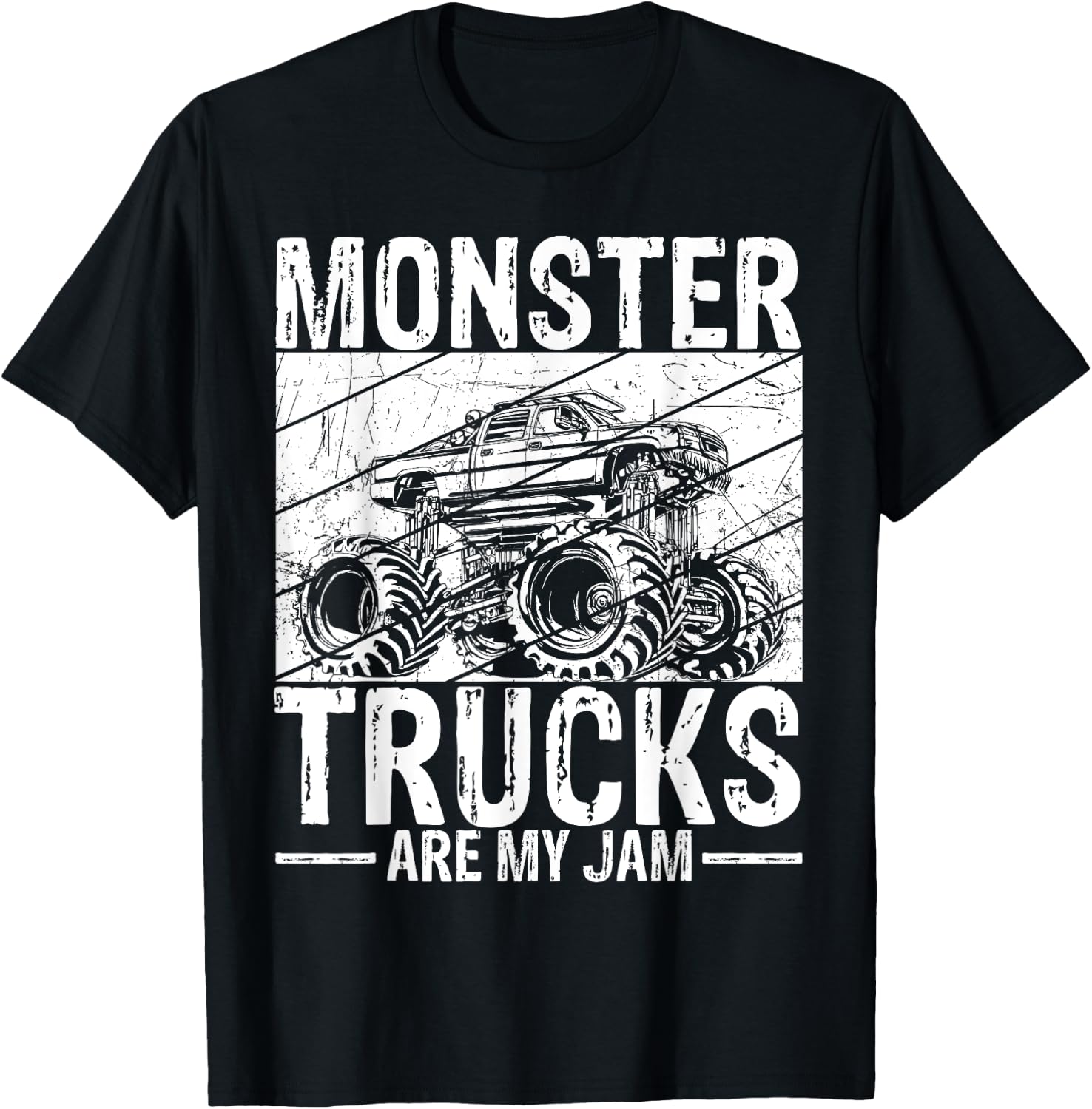 Monster Trucks Are My Jam Gift Cars Monster Trucks T-Shirt - T-Shirt | Black