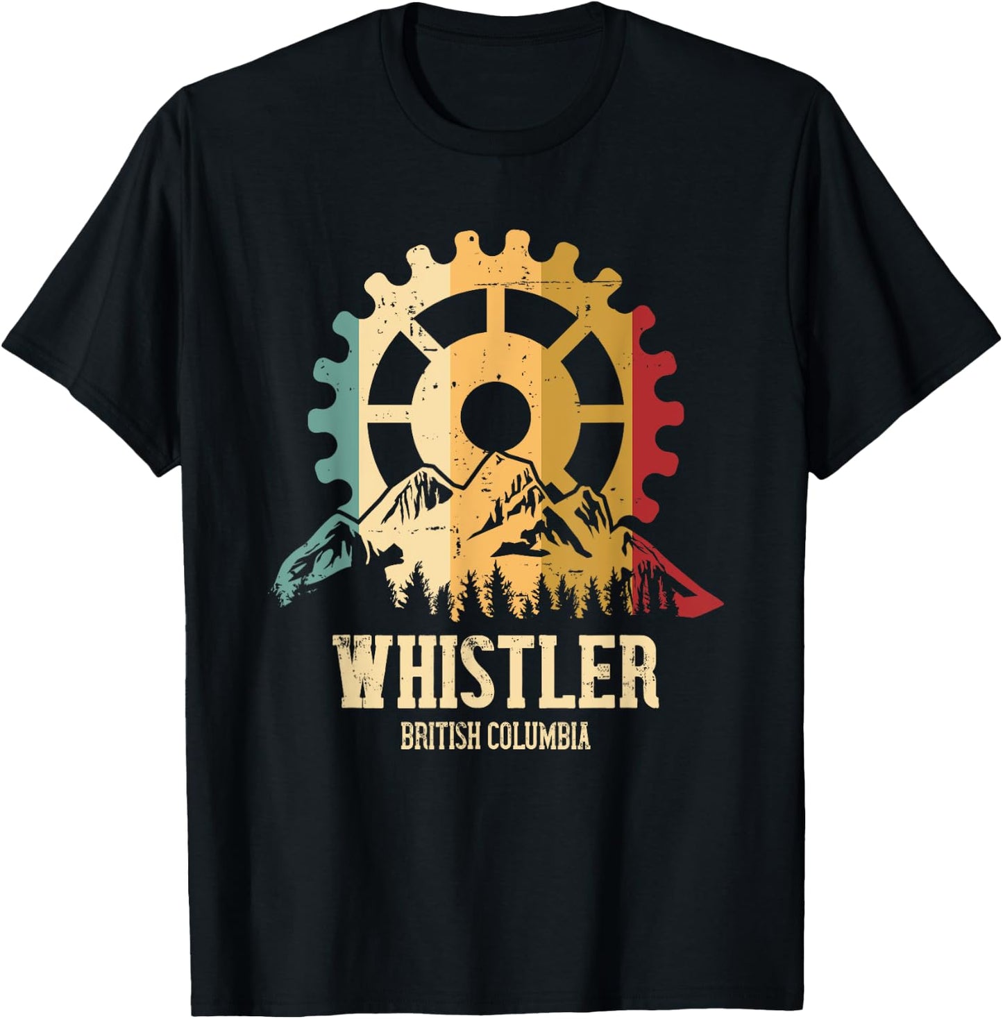 Mountain Biking Whistler British Columbia T-Shirt - T-Shirt | Black