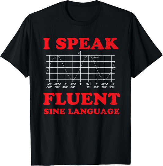 Funny Math Teacher Trigonometry Sine Wave Trig Calculus Joke Women T-Shirt - T-Shirt | Black