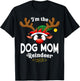 Christmas PJS Dog mom XMas Reindeer Matching Men Women T-Shirt - T-Shirt | Black