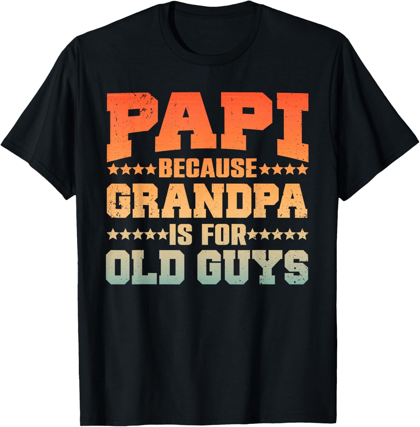 Cool Papi Design For Papi Men Grandpa Parent Father's Day T-Shirt - T-Shirt | Black