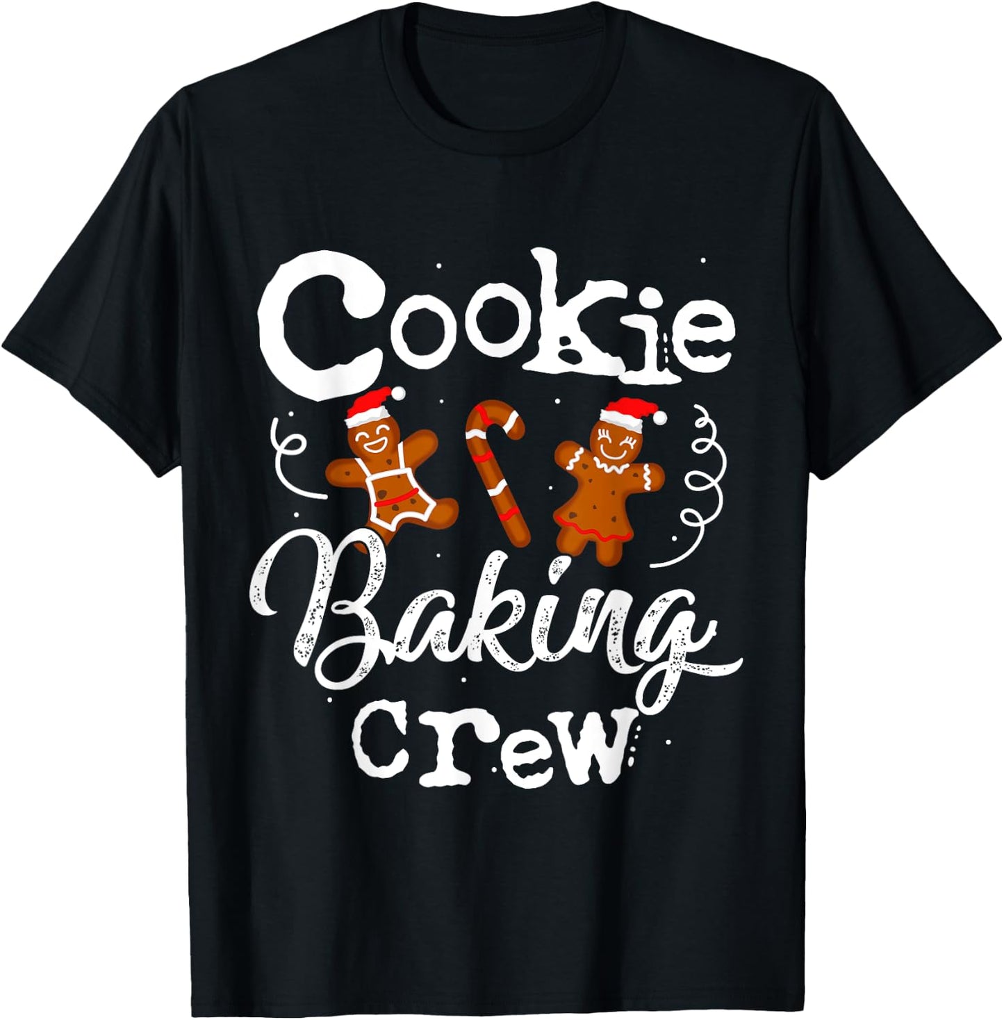 Cookie Baking Crew Baker Bake Kids Women Christmas Baking T-Shirt - T-Shirt | Black