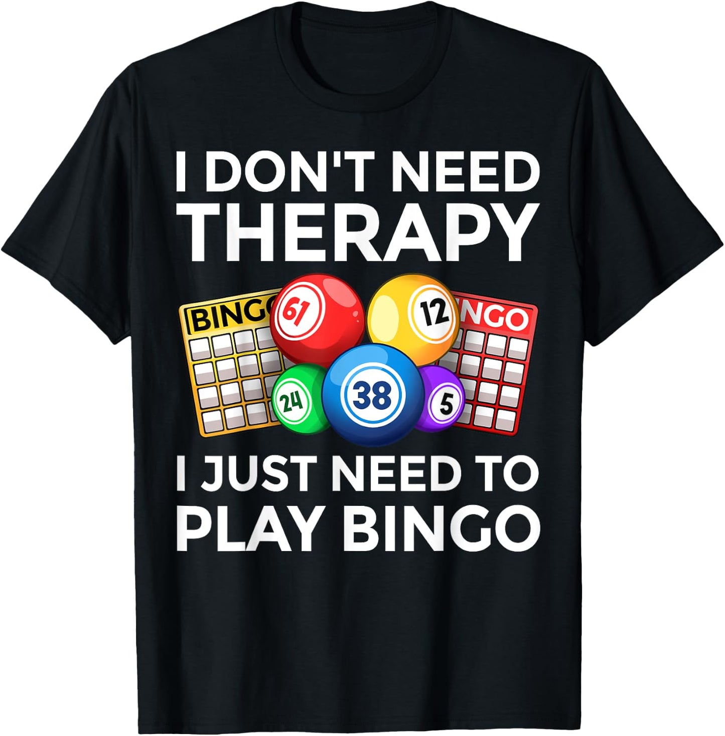 Cute Bingo Design Women Casino Gambling Bingo Lovers T-Shirt - T-Shirt | Black