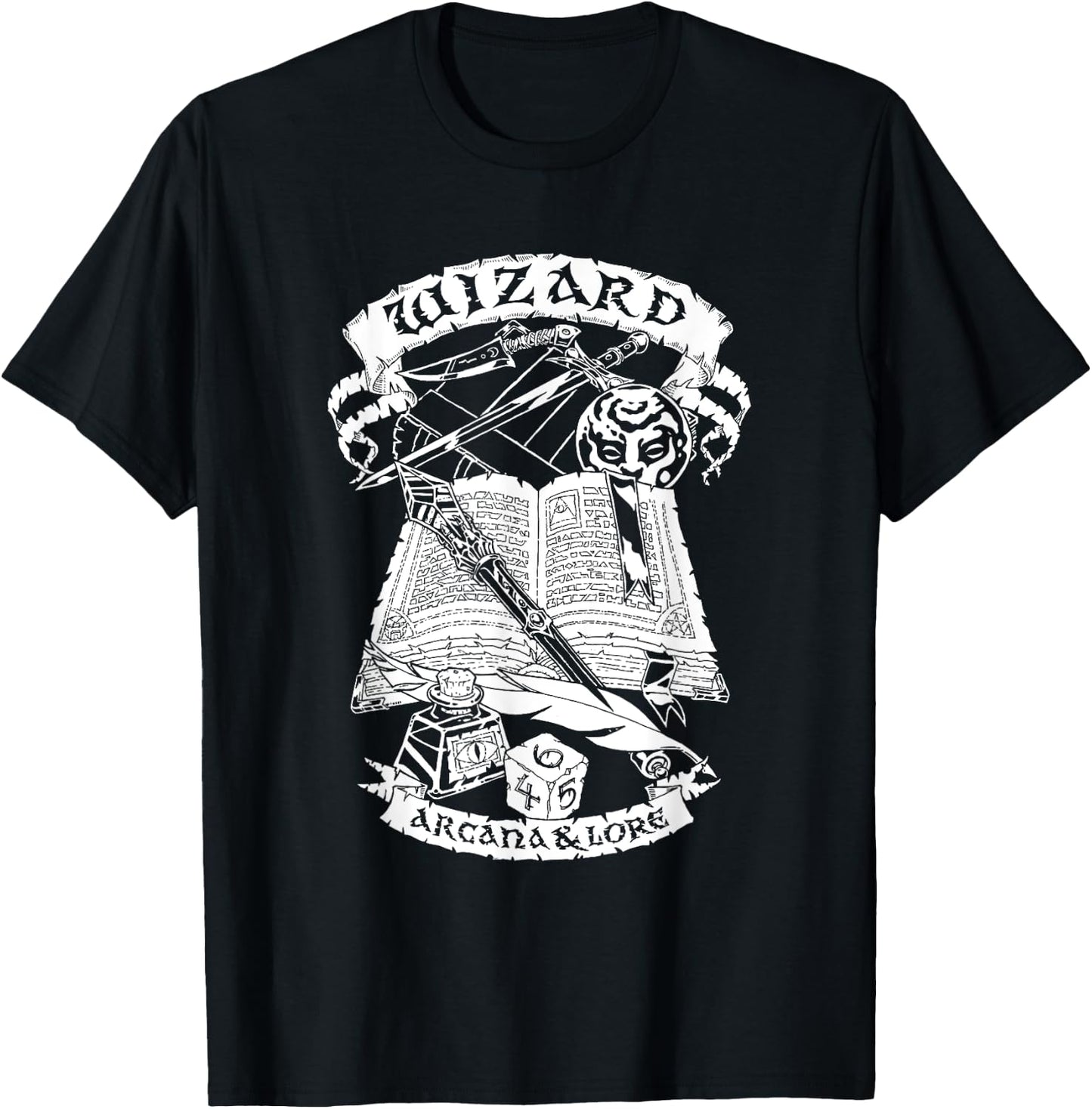 Fantasy Role-Playing Game (RPG) Wizard T-Shirt - T-Shirt | Black