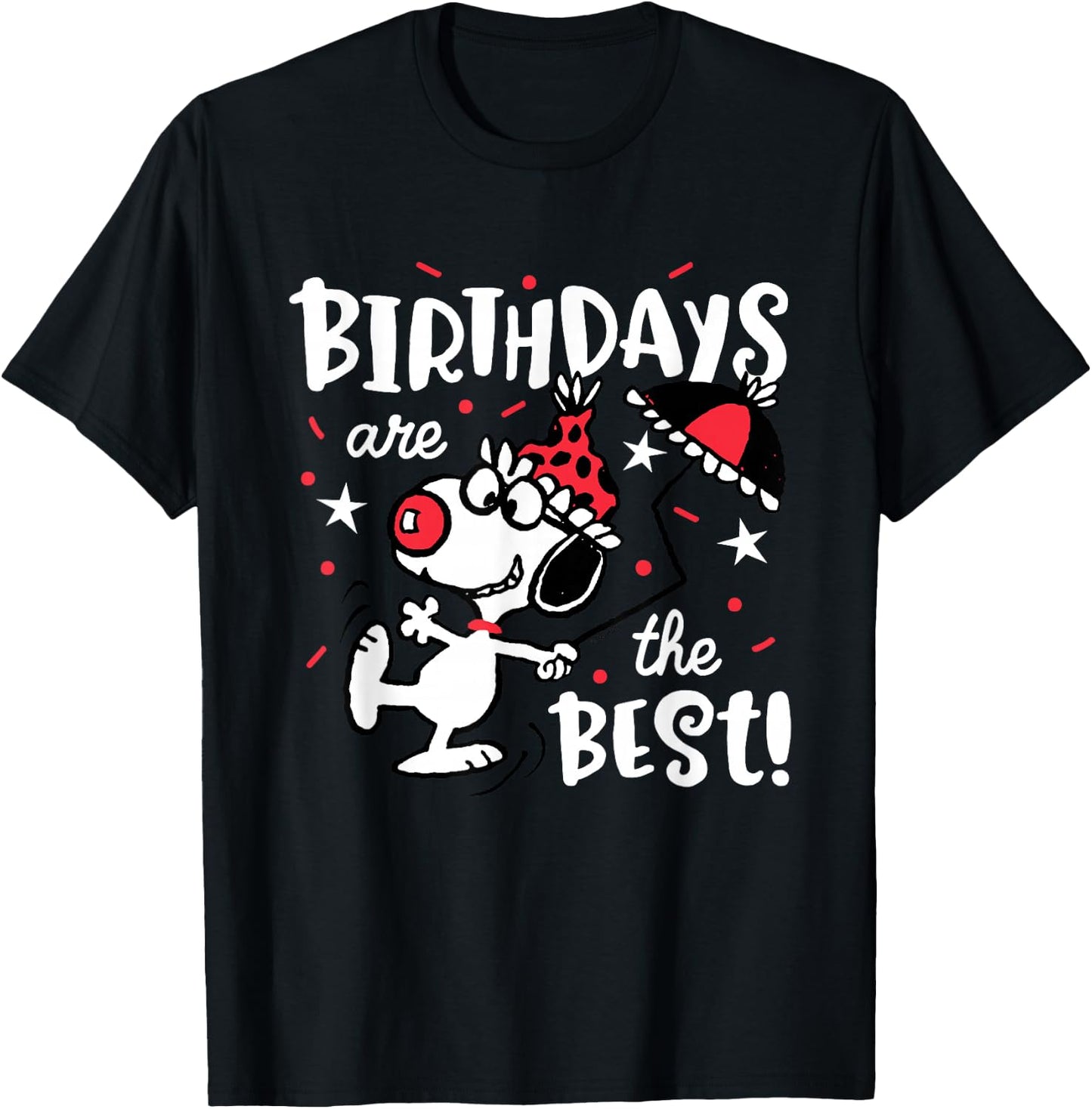 Peanuts Snoopy Birthdays Are The Best! T-Shirt - T-Shirt | Black