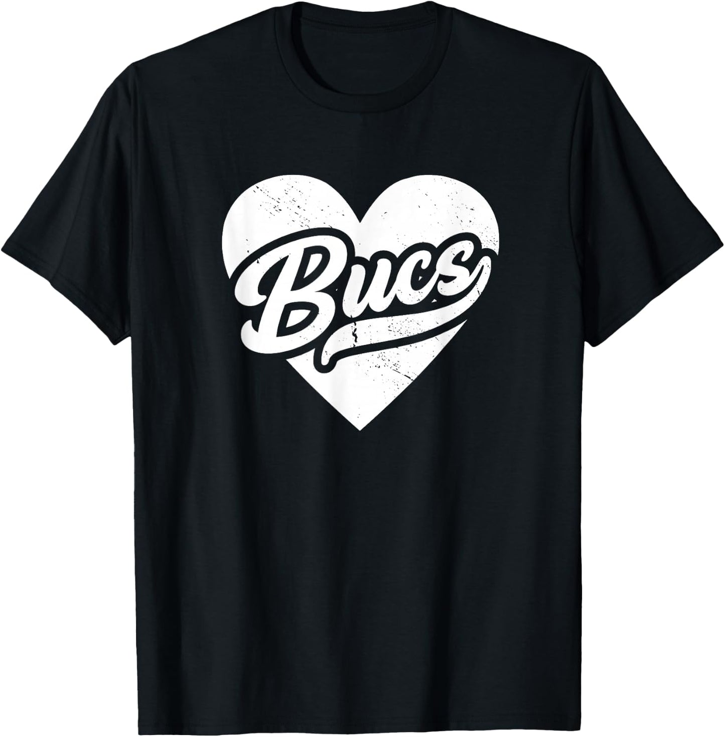 Vintage Buccaneers High School Spirit Go Buccaneers Love T-Shirt - T-Shirt | Black
