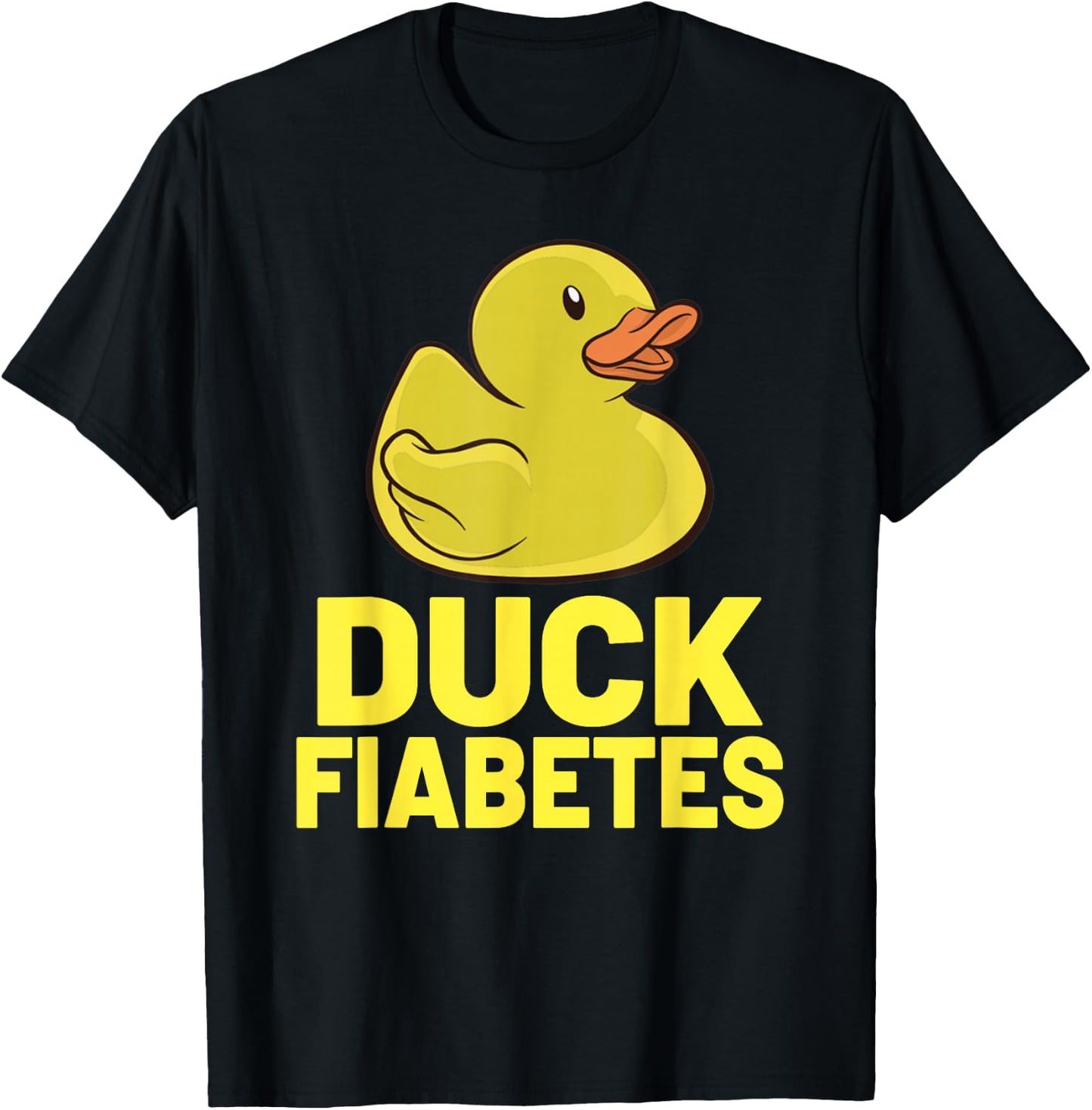 Duck Fiabetes Type 1 Diabetes Diabetic Funny Diabetes T-Shirt - T-Shirt | Black