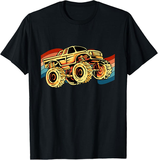 Vintage Monster Truck Big Style Truck T-Shirt - T-Shirt | Black