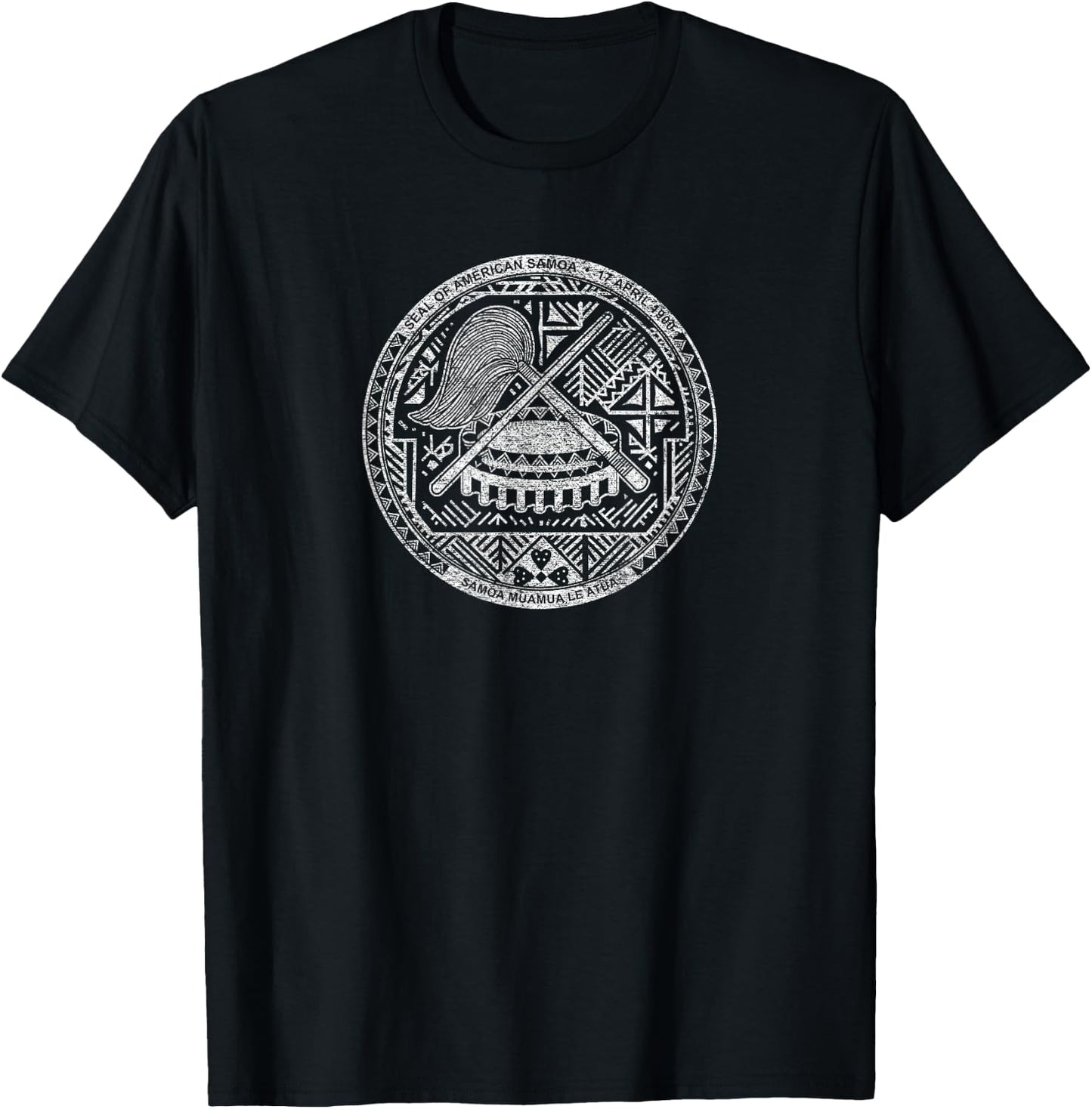 Seal of American Samoa Flag Pago Pago T-Shirt - T-Shirt | Black