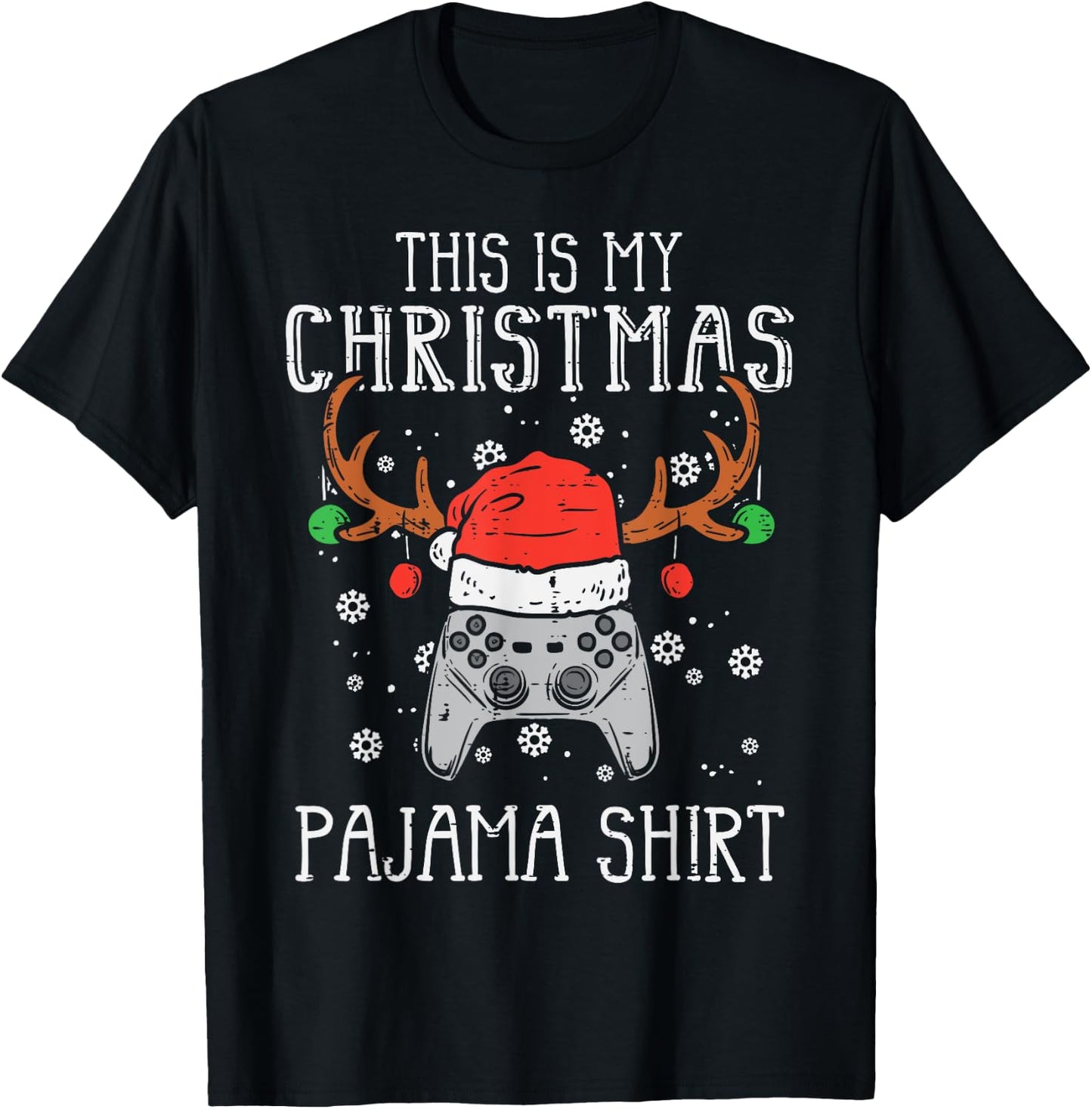 This Is My Christmas Shirt Gamer Xmas Boys Men Girls Youth T-Shirt - T-Shirt | Black