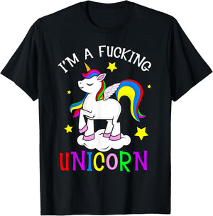 I'm a Fucking Unicorn Halloween Unicorn Costume Women Girls T-Shirt - T-Shirt | Black