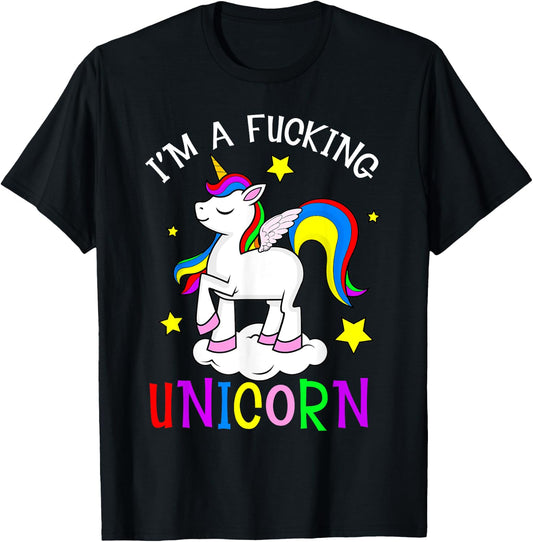 I'm a Fucking Unicorn Halloween Unicorn Costume Women Girls T-Shirt - T-Shirt | Black