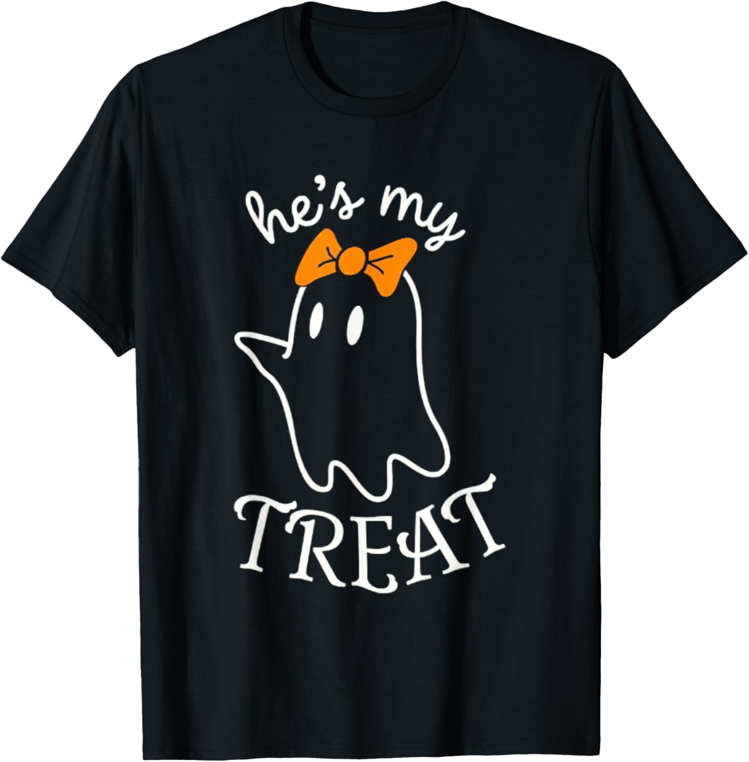 She's My Trick He's My Treat Couples Ghost Men Women T-Shirt - T-Shirt | Black