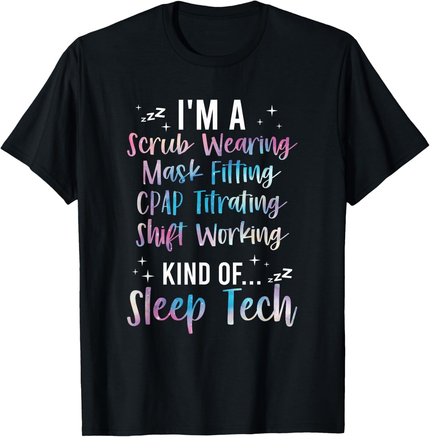 I'm A Sleep Tech Definition Sleep Technologist T-Shirt - T-Shirt | Black