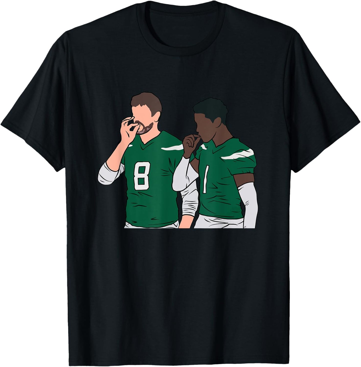 Rodgers and Gardner Handshake Meme Football Funny T-Shirt - T-Shirt | Black