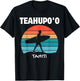 TEAHUPO'O TAHITI Surf Vintage Retro Surfing T-Shirt - T-Shirt | Black