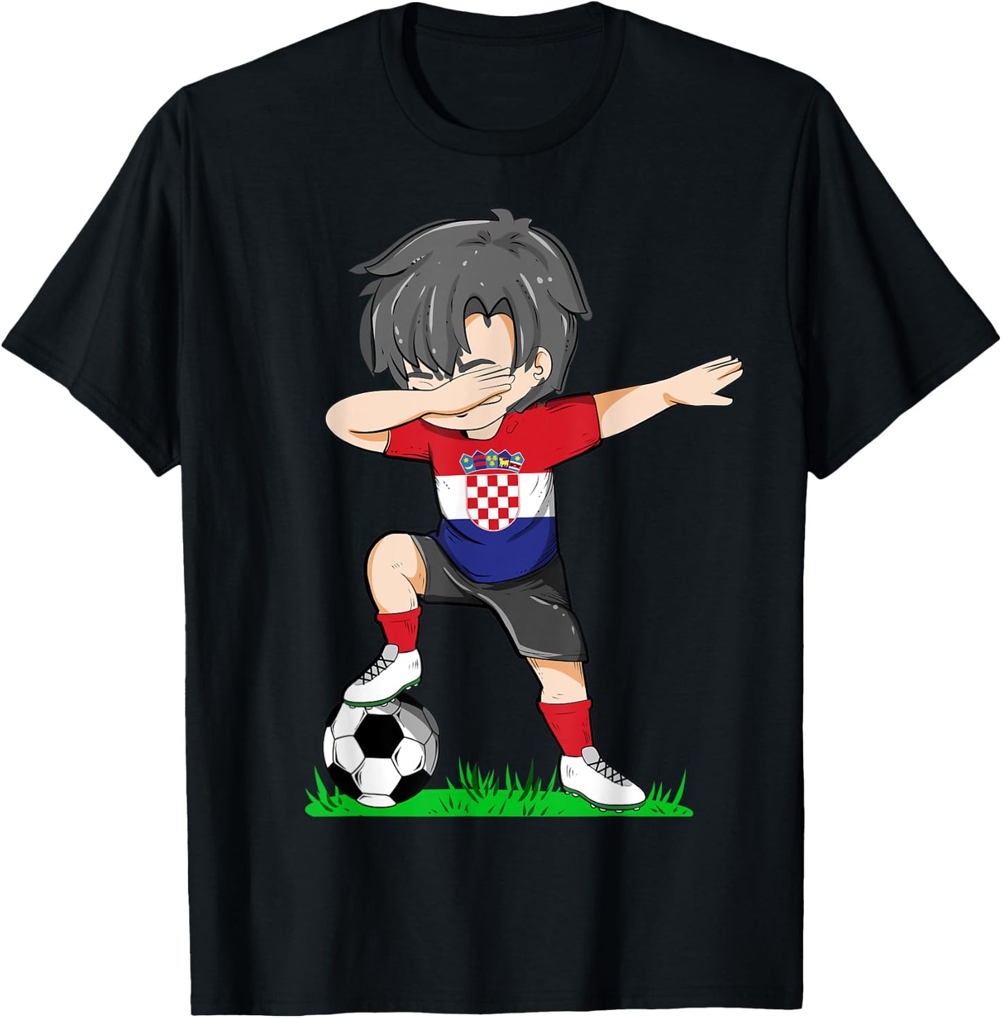 Soccer Croatia Jersey Shirt Croatian Flag Football Boys Men T-Shirt - T-Shirt | Black