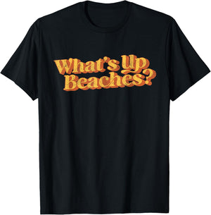 Vintage What's Up Beaches Funny Retro 70's Beach Vacation Women Kids T-Shirt - T-Shirt | Black