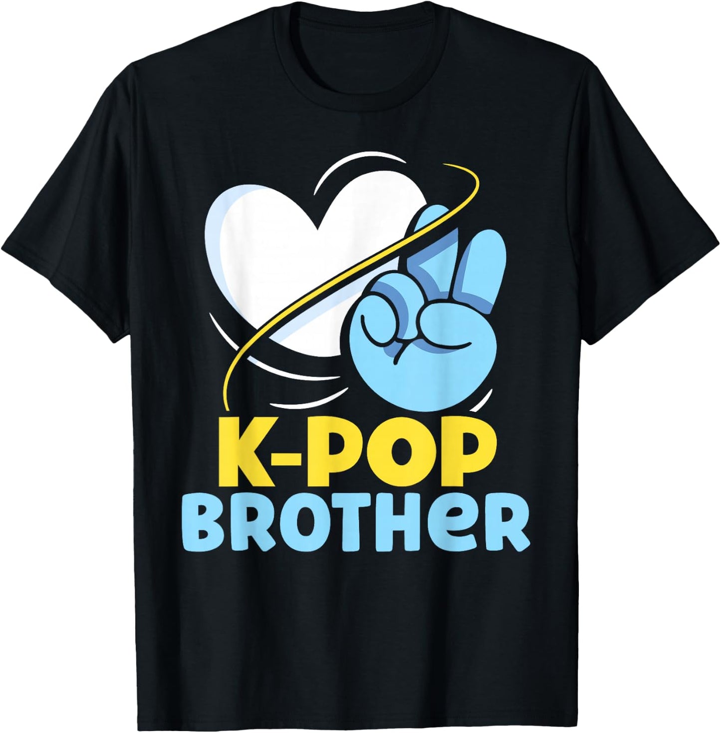 K-POP Brother Korean Cute K-Pop Music Lover T-Shirt - T-Shirt | Black