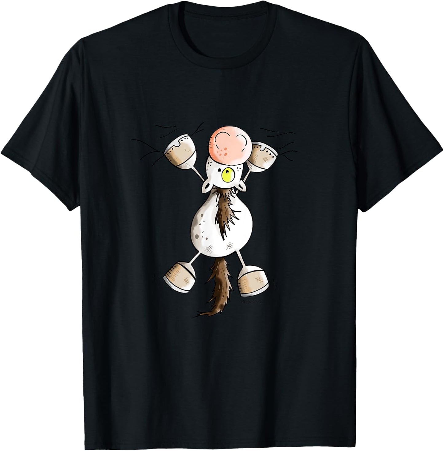 Cute Horse For Horse Friends And Horseback Riders T-Shirt - T-Shirt | Black