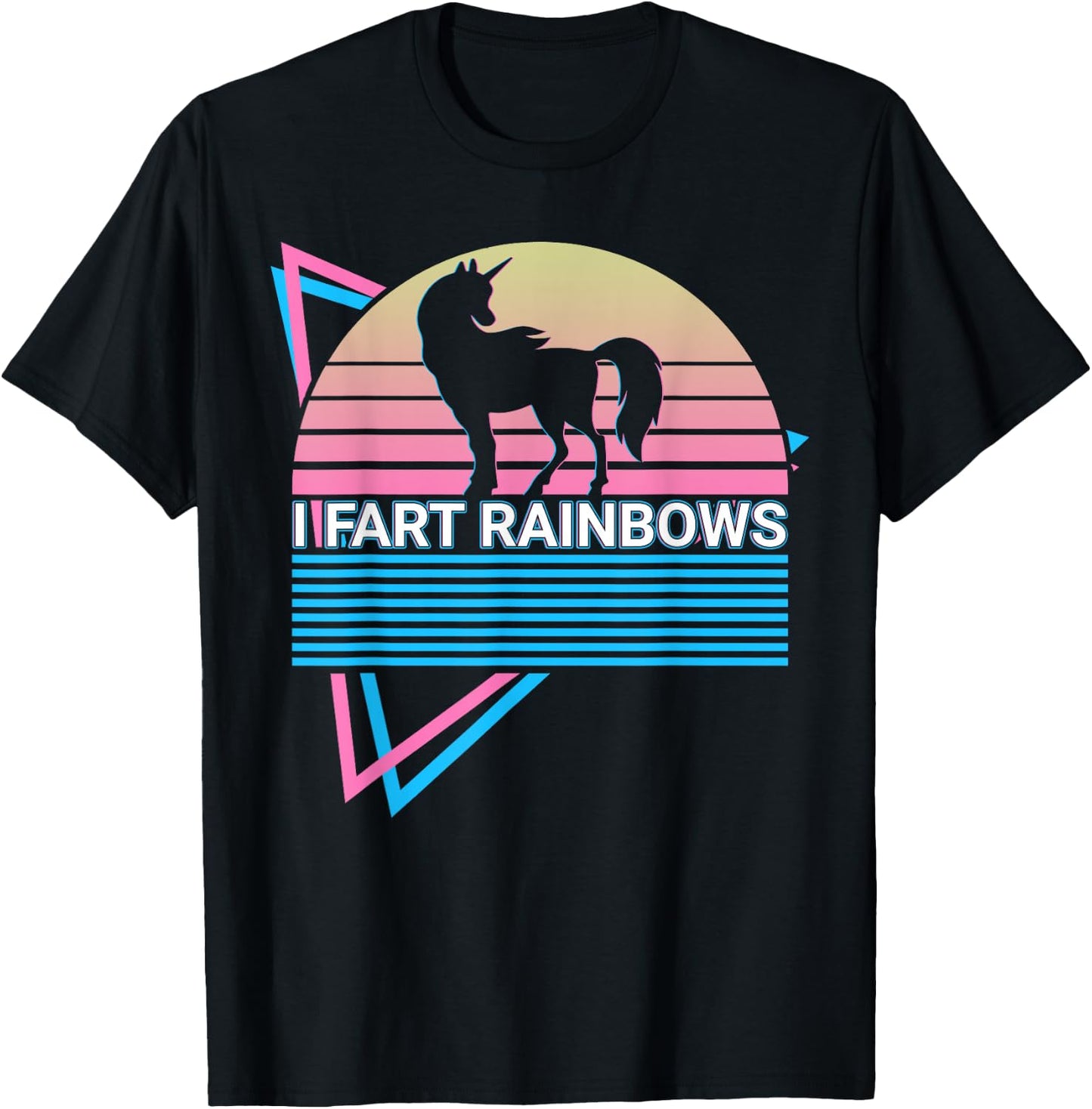 Unicorn I Fart Rainbows T-Shirt - T-Shirt | Black