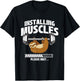 Installing Muscles Please Wait - Gym Exercise Sloth Lover T-Shirt - T-Shirt | Black