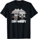 Minecraft Skeleton And Wolf Cry Woof! Poster T-Shirt - T-Shirt | Black