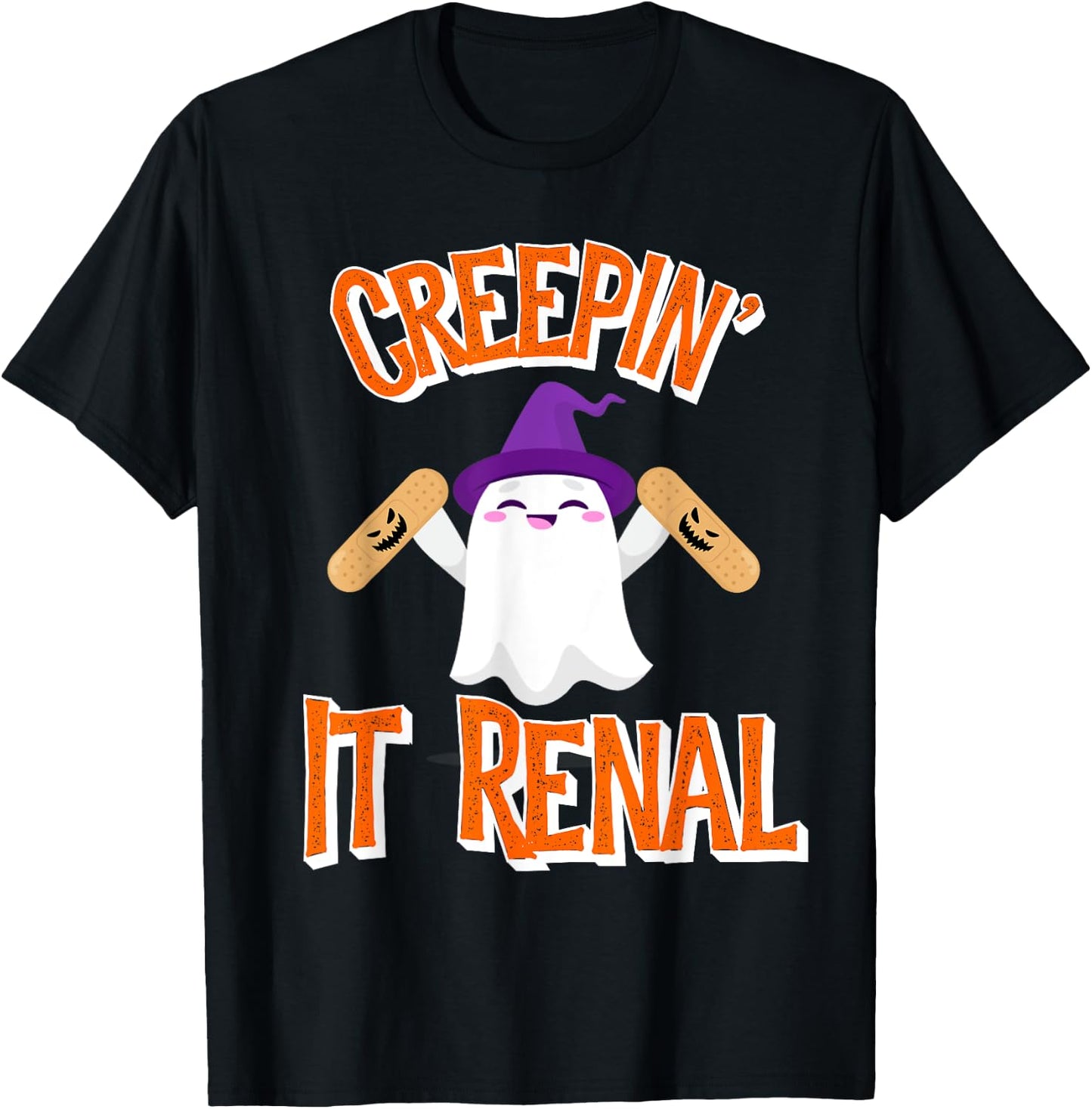 Halloween Dialysis Shirts Kidney Tech Nurse Creepin It Renal T-Shirt - T-Shirt | Black