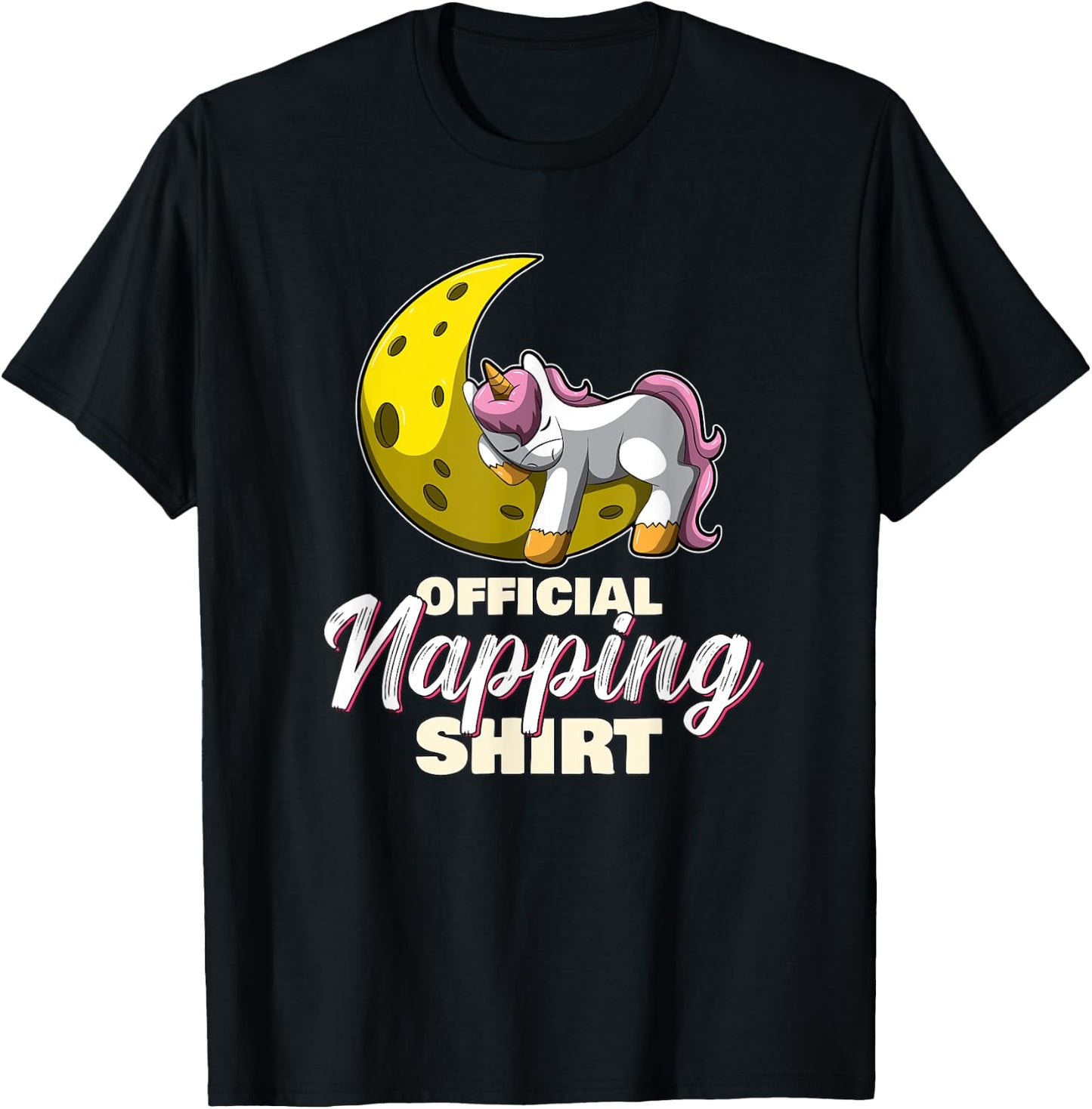 Sleeping Unicorn Nap Time Official Napping T-Shirt - T-Shirt | Black