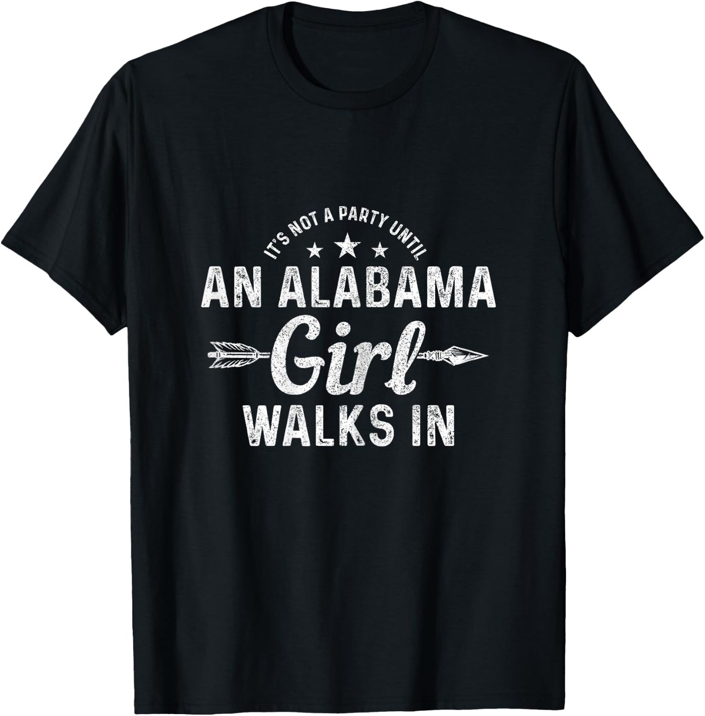 Alabama Funny Girl Bama Pride Vintage T-Shirt - T-Shirt | Black