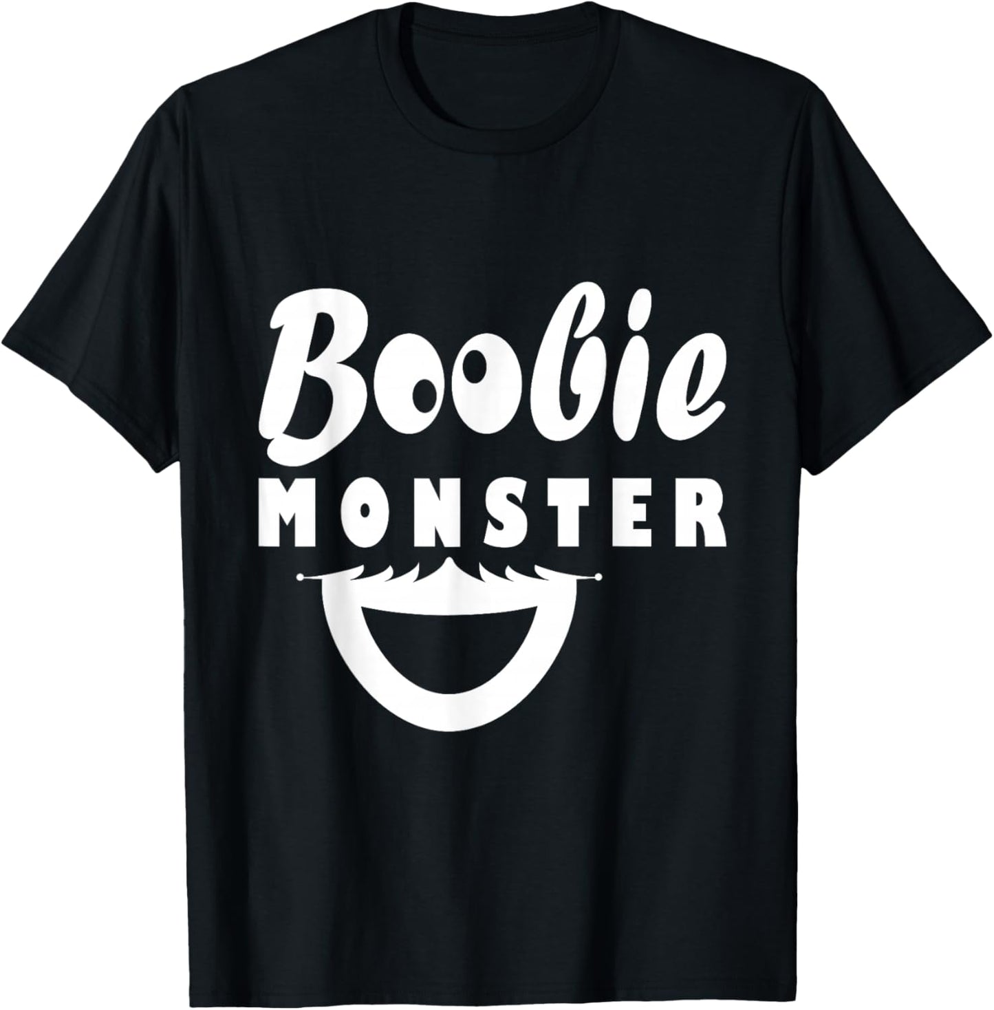 Boobie Monster Breast Feeding Funny Design T-Shirt - T-Shirt | Black