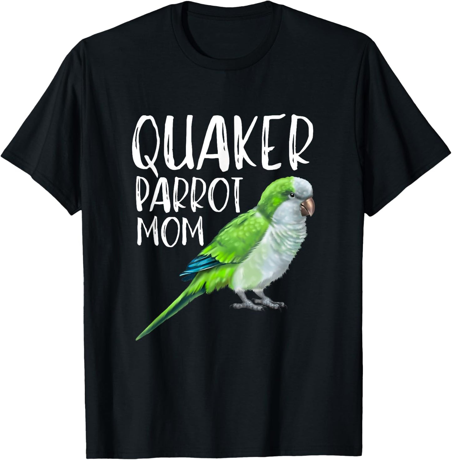 Blue Quaker Parrot Mom T-Shirt - T-Shirt | Black