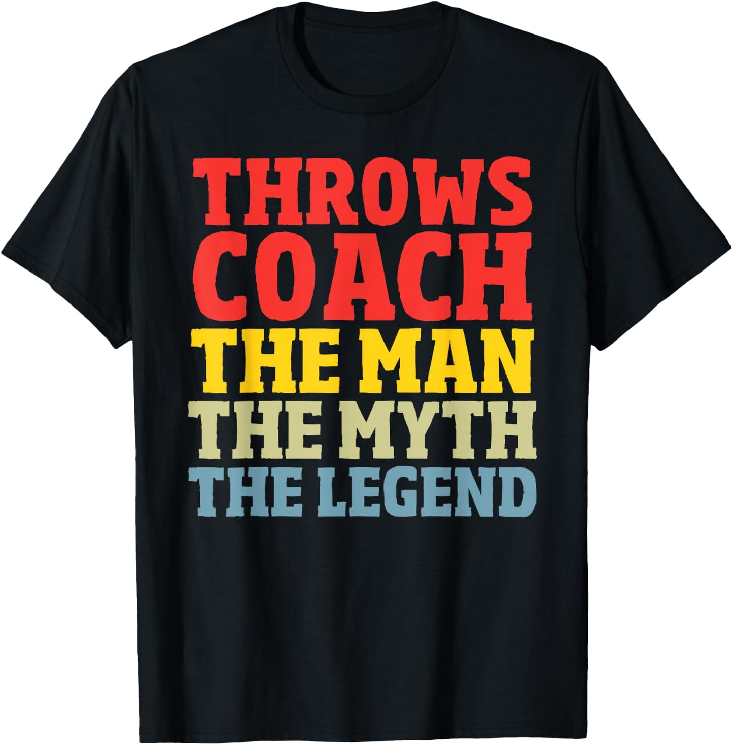 Shot Put And Discus Coach Funny Track And Field Throwing T-Shirt - T-Shirt | Black