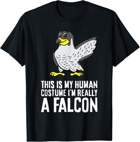 This Is My Human Costume I'm Really A Falcon T-Shirt - T-Shirt | Black