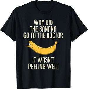 Banana Sunglasses Smiling Face Fruit Lover T-Shirt - T-Shirt | Black