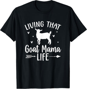 Proud Goat Mama Goat Mom Goat Lover Goat Owner T-Shirt - T-Shirt | Black