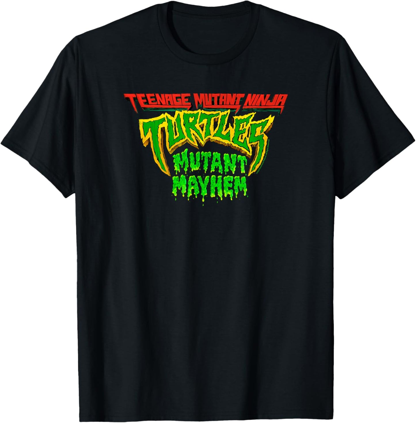 Teenage Mutant Ninja Turtles: Mutant Mayhem Slime Retro Logo T-Shirt - T-Shirt | Black