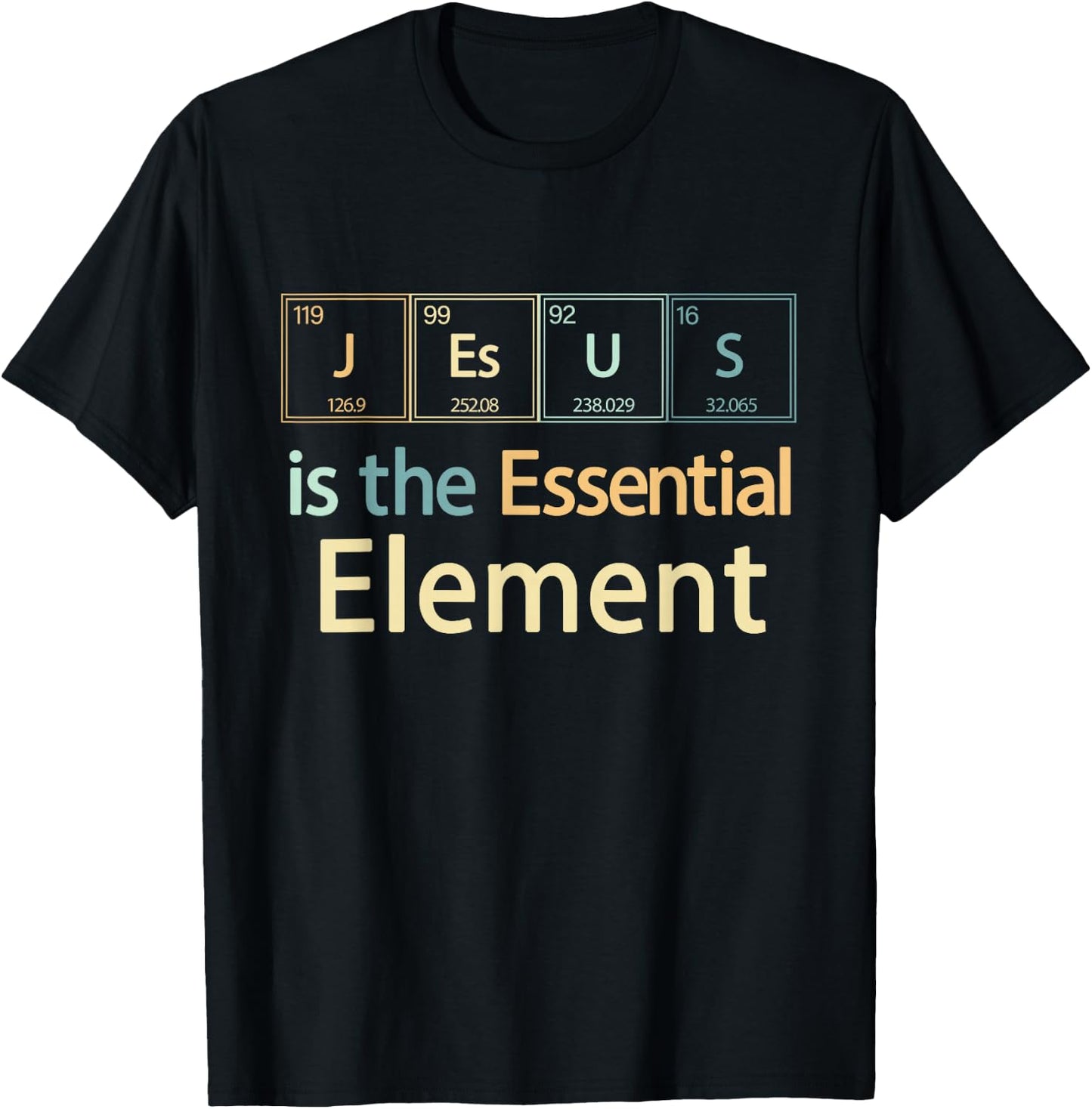 Jesus Essential Element Vintage Believer Faith Christians T-Shirt - T-Shirt | Black