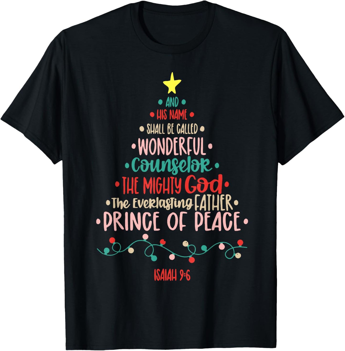 His Name Shall Be Jesus Christmas Religious Holiday Costume T-Shirt - T-Shirt | Black