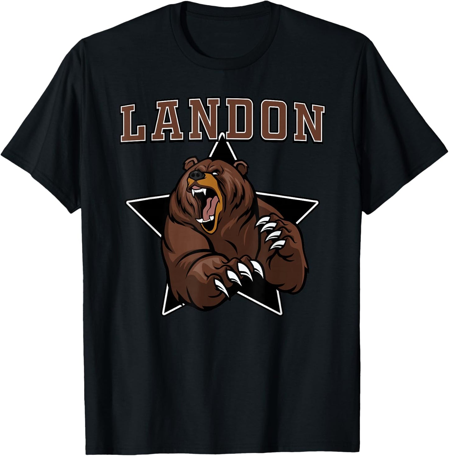 Landon Bears High School Team Spirit T-Shirt - T-Shirt | Black